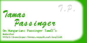 tamas passinger business card